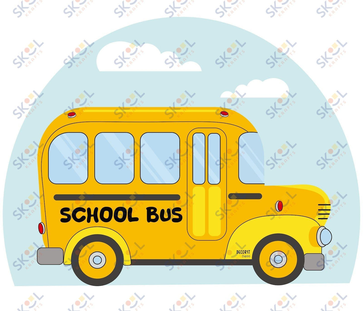 Bustin into school....school bus CENTERPIECE 24x28