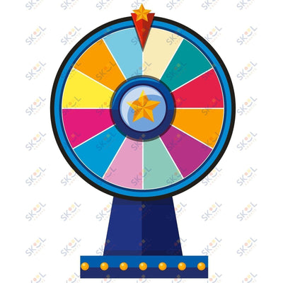 spinners centerpiece - blue colorful with star 24x28