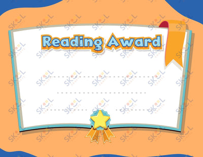 Awards - Reading Award 12 Pack (11x8.5)