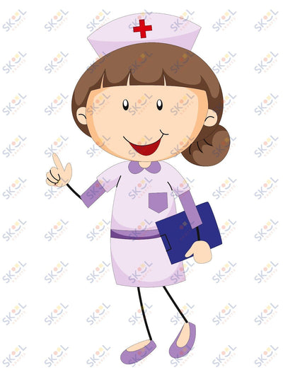 Girl nurse mascot 24x28