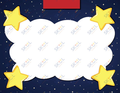 Awards - blank cloud - starry sky bg 12 Pack (11x8.5)