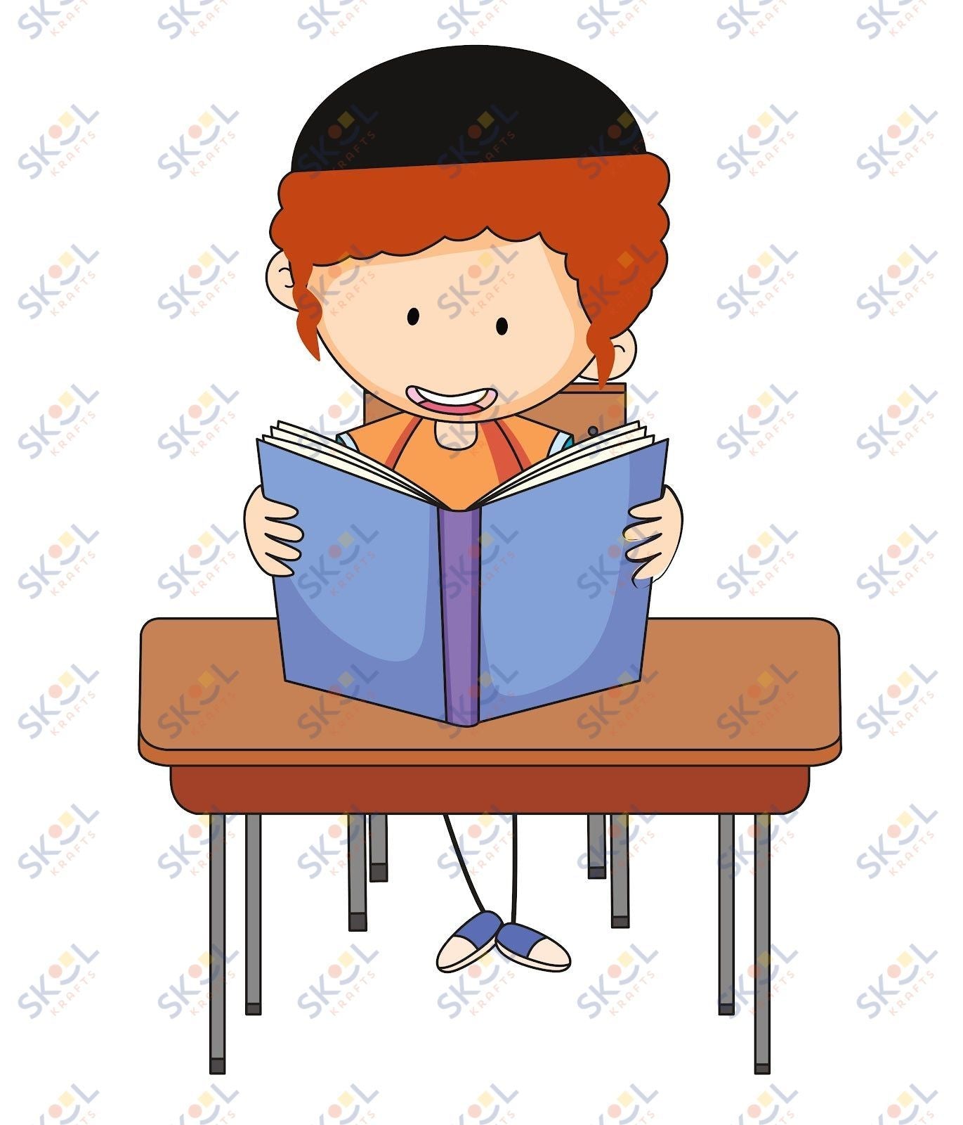 Boy book mascot 24x28