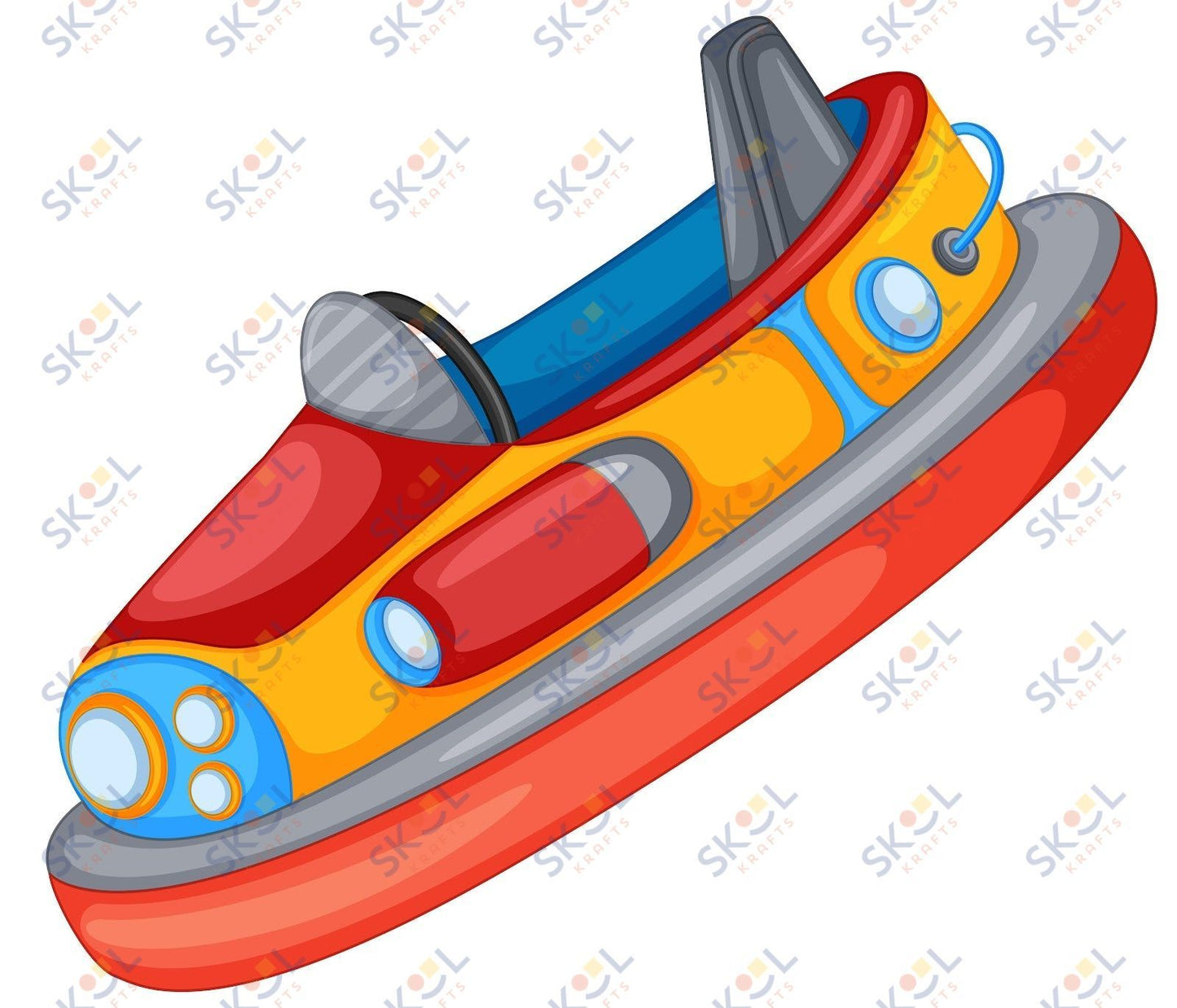 bumper car centerpiece 24x28