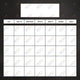 black crayon scribble yiddish calendar 24x24