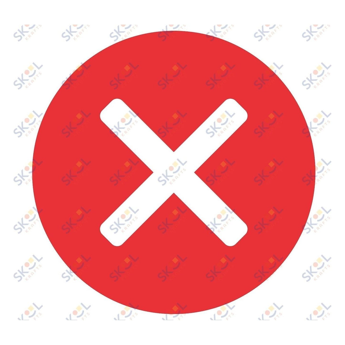 X sign icon 24x28