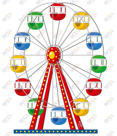 On the ride to success...Ferris wheel CENTERPIECE 24x28