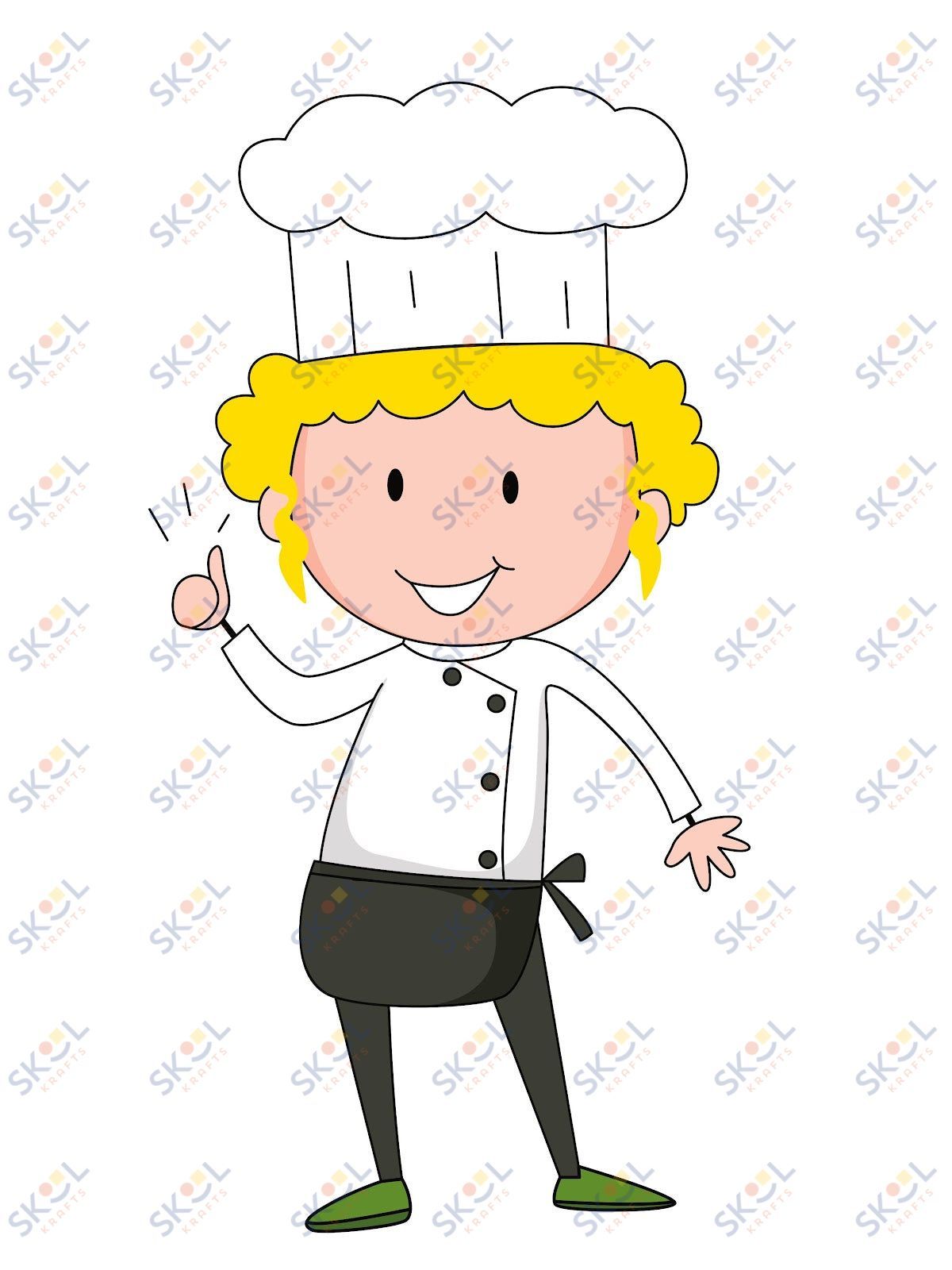 Boy chef mascot 24x28