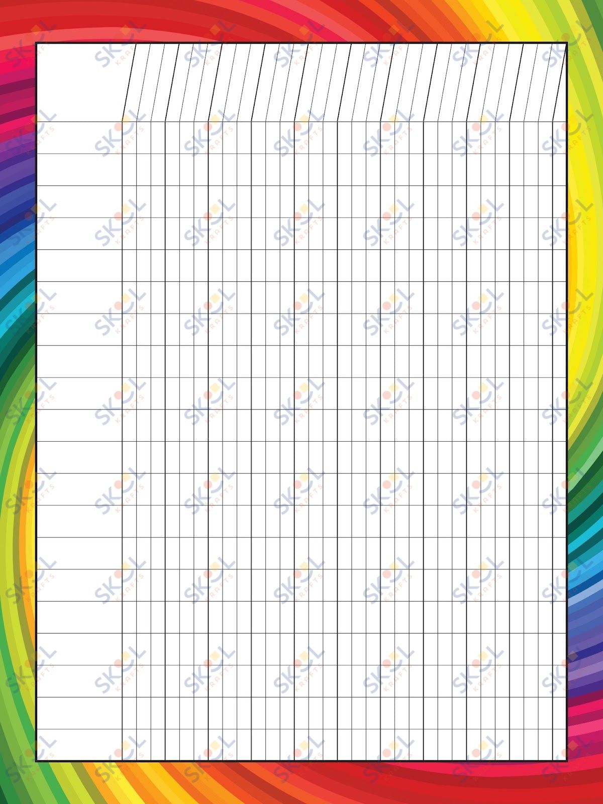 Class Incentive Charts - rainbow swirl (18x24-inch)