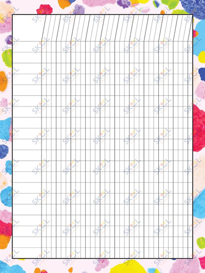 Class Incentive Charts - watercolor splotches (18x24-inch)