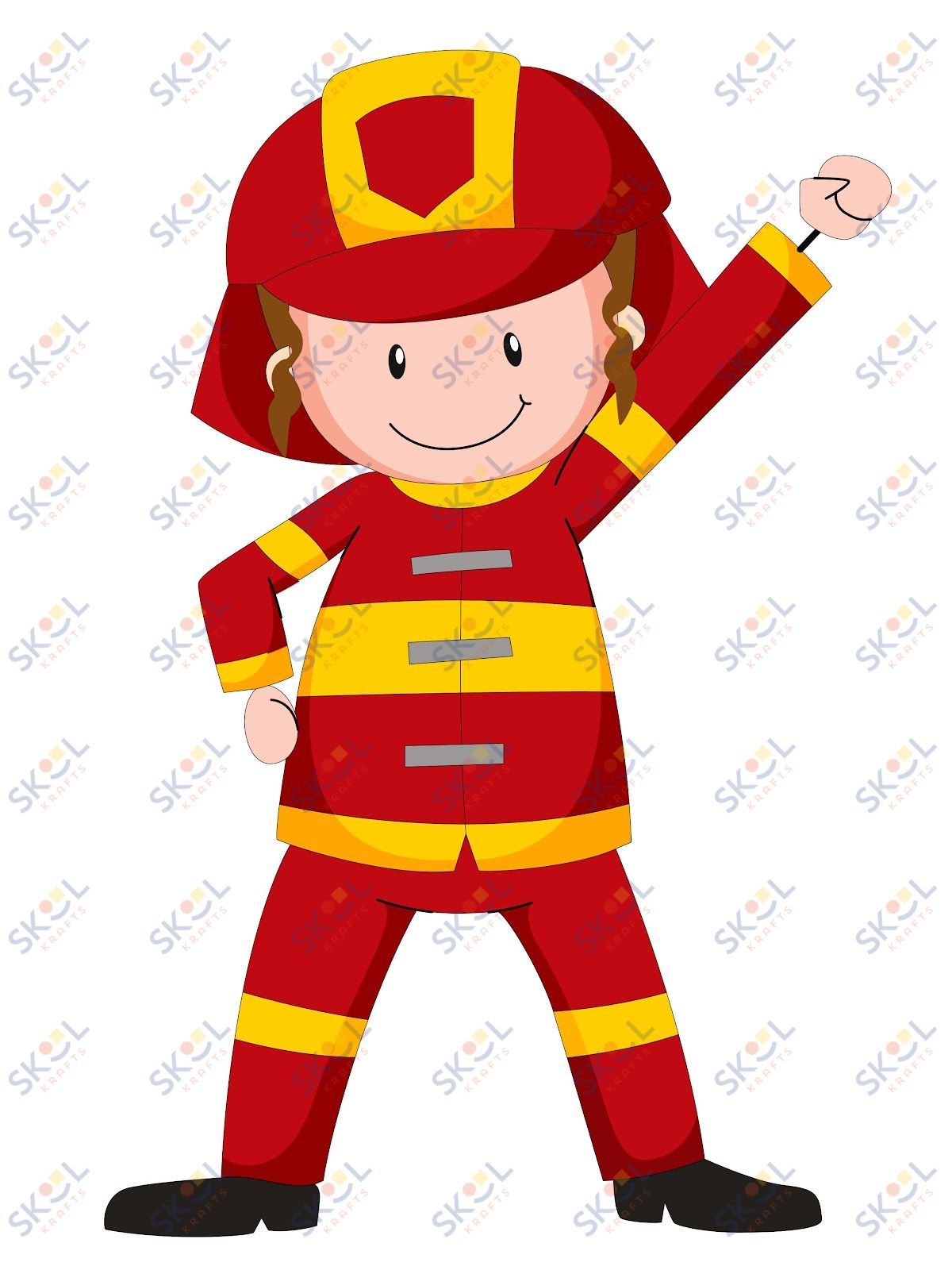 Boy firefighter mascot 24x28