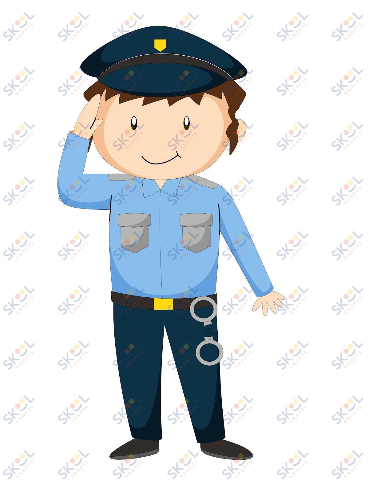 Boy police mascot 24x28