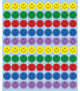 smiley Stickers 3/8" 810/pk