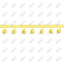 yellow mini pom pom garland: 0.5"x 2 yards