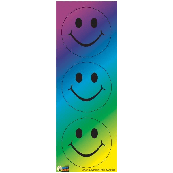 Colorful Smiley Circle Stickers (3 on a sheet) 25/pk