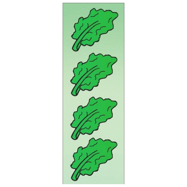 Marror Leaf Die Cut Stickers (Large) 6/pk