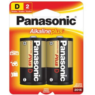 Alkaline Panasonic Battery D 2/pk