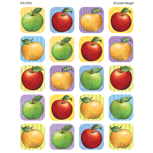 Apple Square Stickers 5/sheets