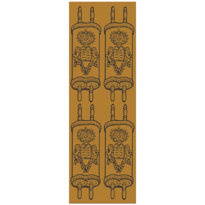 Stickers Torah Gold 4 per Sheet 25 Sheets