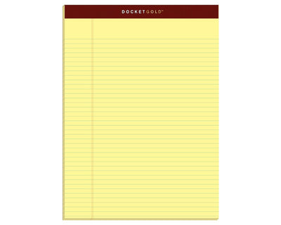 Canary Legal Pad 8.5" ×11″ 50 Sheets