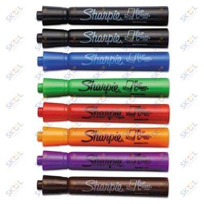 Flip Chart Marker, Broad Bullet Tip, Assorted Colors, 8/Set