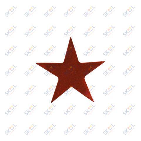 Red Foil Star Stickers 1/2" 250/pk