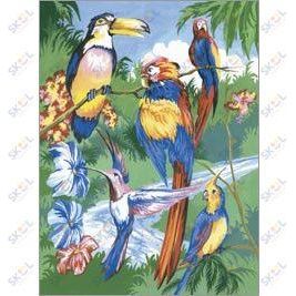 Tropical Birds Paint by Number