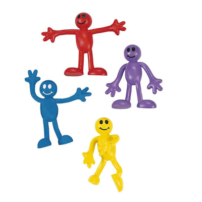 Vinyl Mini Smile Face Bendables  48/pk