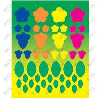 Floral Shapes Stickers (3 Sheets)