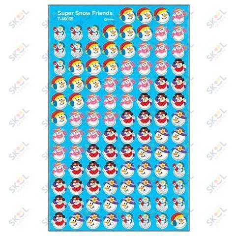 Super Snow Friends Stickers 7/16" 800/pk