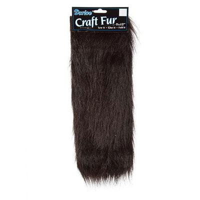 Long Pile Fur 9 x 12 inches (Black)