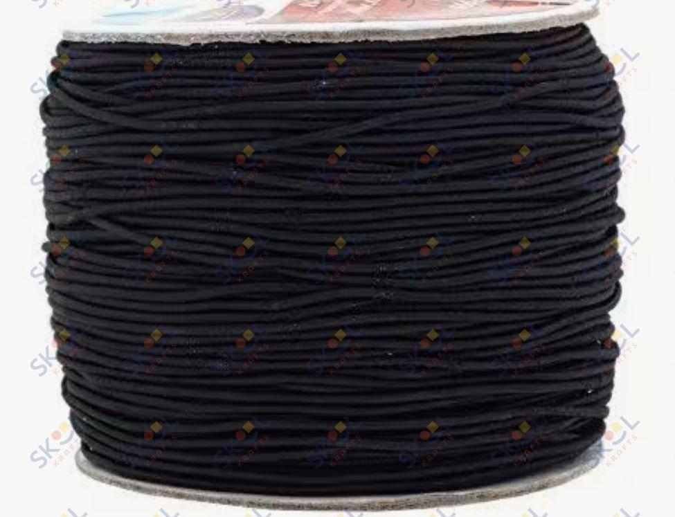 Black Elastic Cord 1mm 109 yds