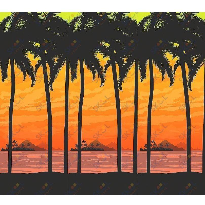 Island luau Sunset Scene Banner 30 ft. x 8 ft.