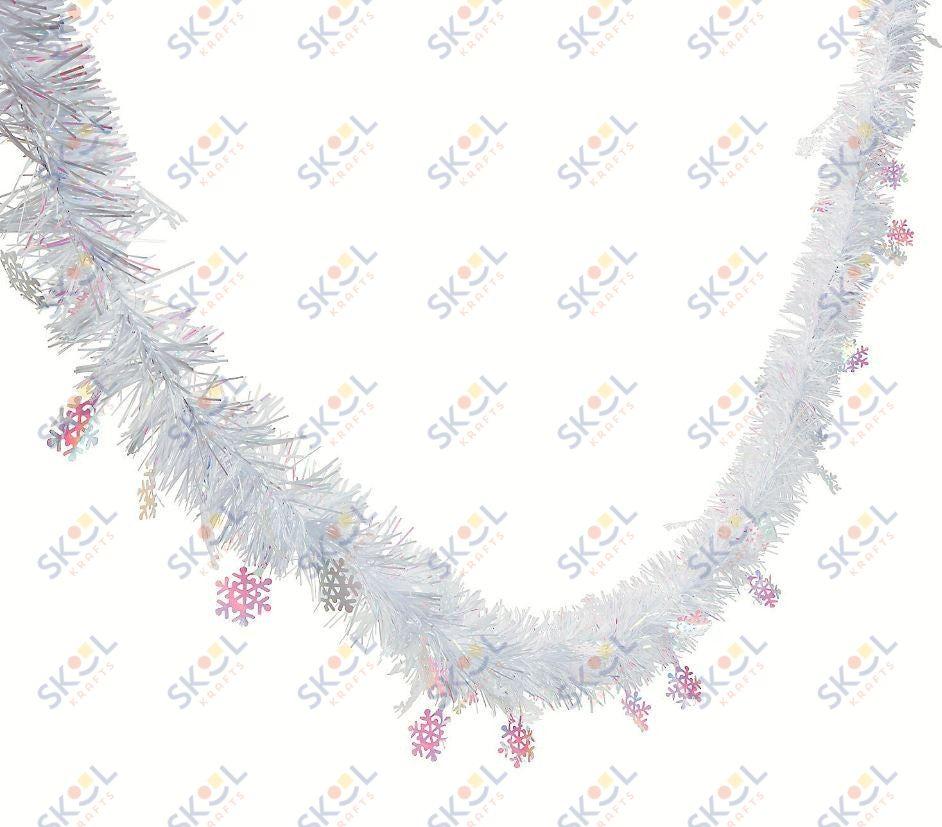 Snowflake Tinsel Garland 13ft