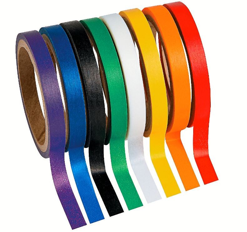 Primary Solid Color Masking Tape 1/4" 8/pk