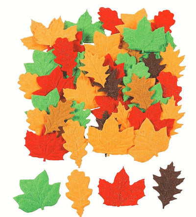 Fall Leaves Self Adhesive Shapes 2" 48/pk