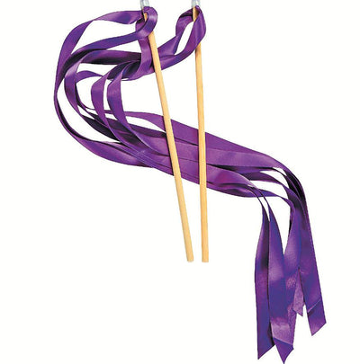 Purple Ribbon Wands 24/pk