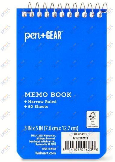 Memo Pad 3" x 5" 60 Sheets