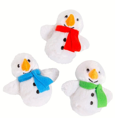 Fuzzy Stuffed Snowman 4.5" x 3" x 4.5" 12/pk