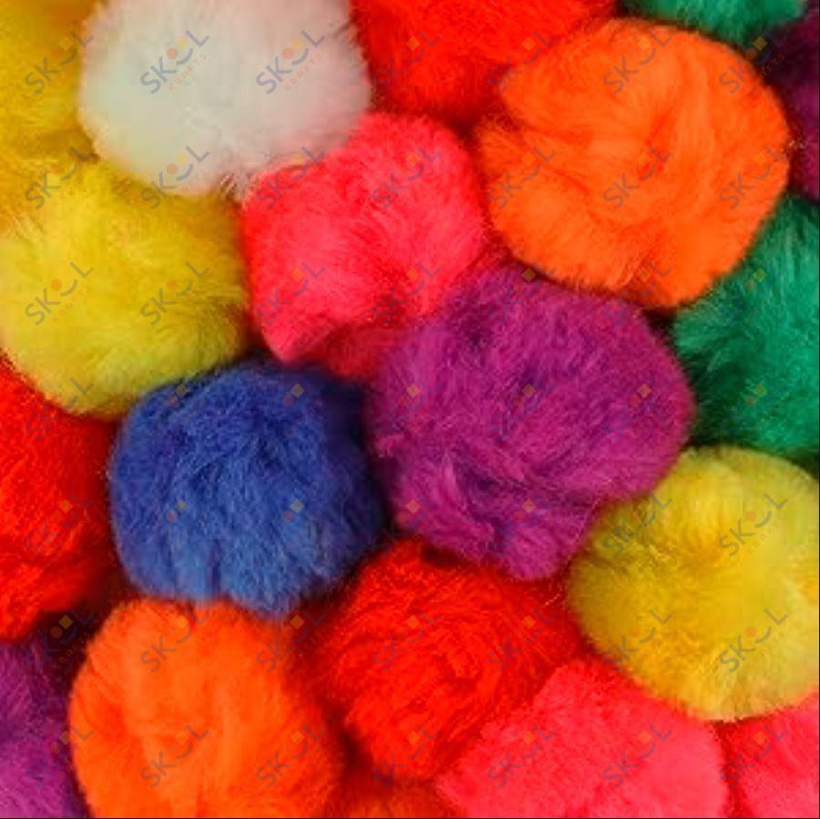 Neon Assorted Pom poms 1 1/2" 50/pk