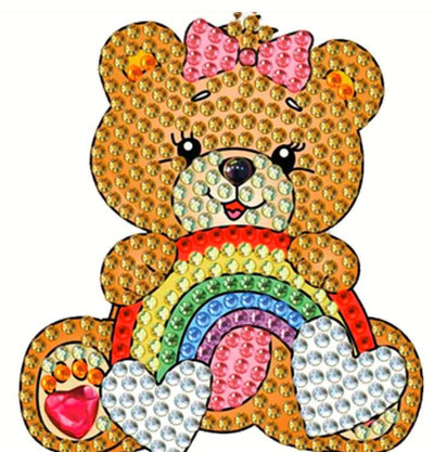 Cheery Bear keychain - Rainbow Bear