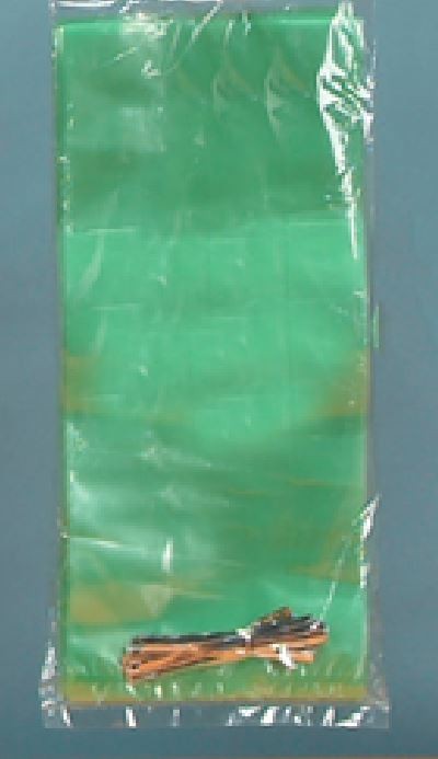 Cello Bags (4" x 9" x 2", 48 Pack) Green