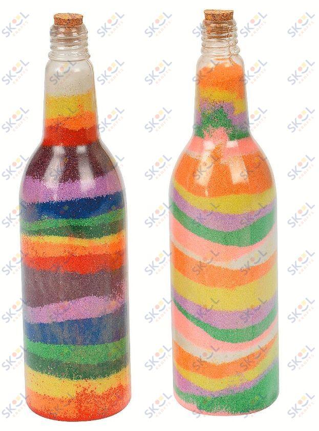 Plastic Sand Art Bottles 7 1/2" 8oz 12/PK