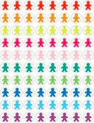 People Rainbow Stickers 1/2