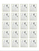 Cutlery Setting Stickers, Square 25mm 10/pk