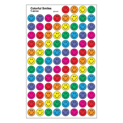 Colorful Smiles Stickers 7/16" (8 Sheets)