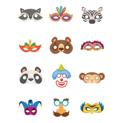 Masks Stickers, Round 32MM, 10/pk