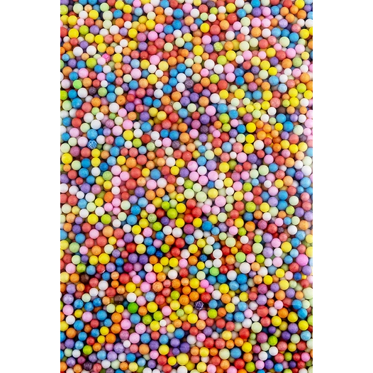 Multi-Colored Foam Craft Beads 2 mm 12g