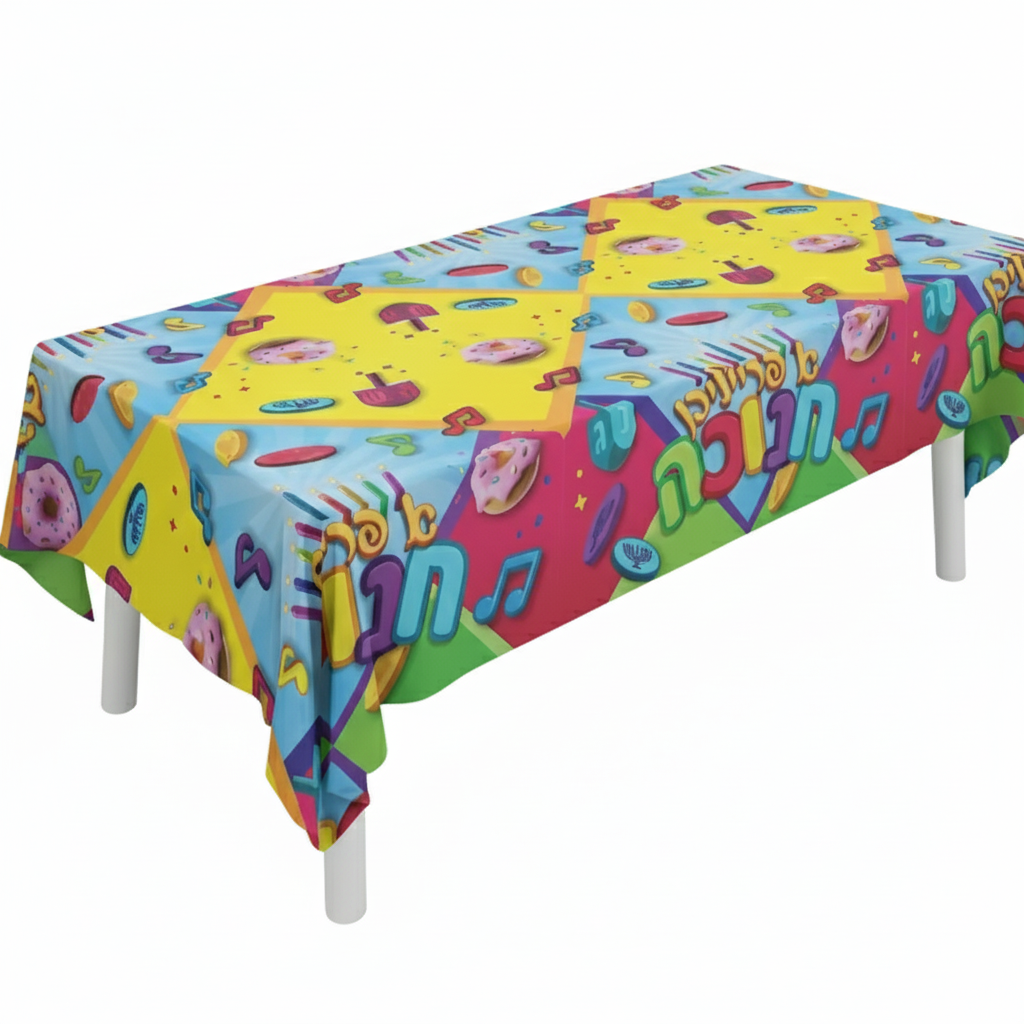 Chanukah TableCloths Yiddish Design