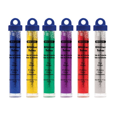 0.77 oz (22g) Primary Color Glitter Tubes (Closeout)