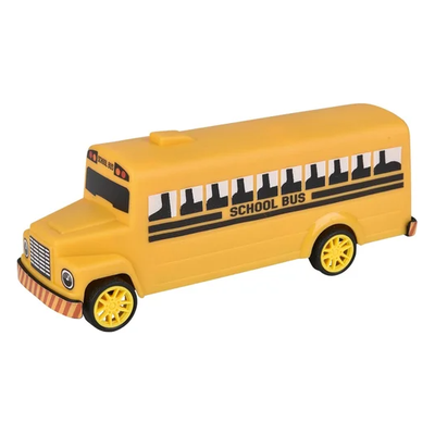 Plastic Pull Back School Bus 5" 24/pk